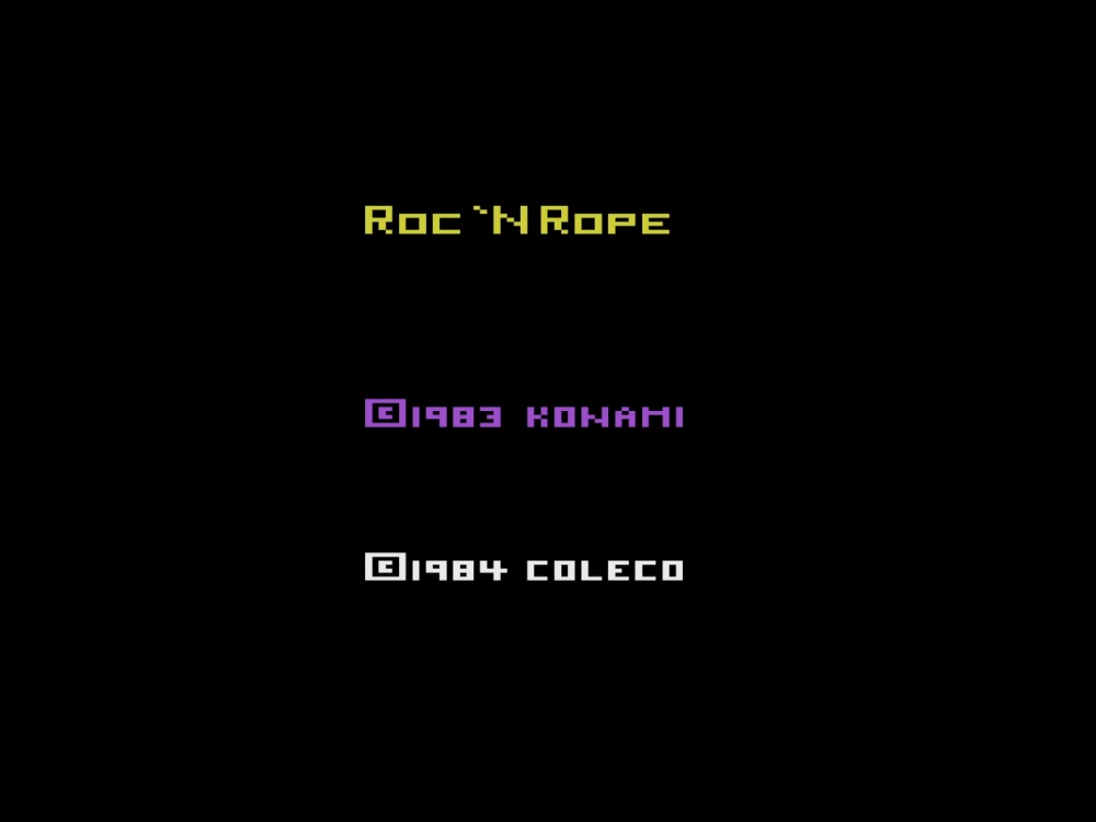 Title Screen of Roc 'N Rope for Atari 2600